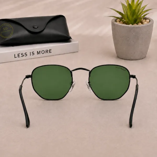 Sunglasses_For_Men_With_Green_Glass_Black_Frame_3548_Hexagon_Sunglass_By_Sunglasses_Deal_Green_Black