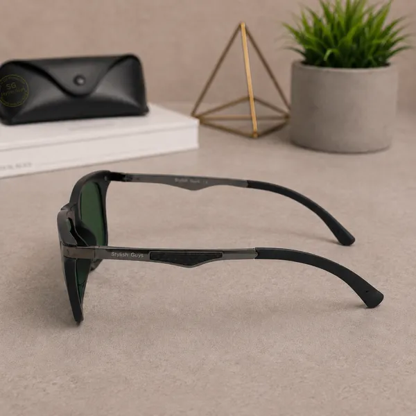 Sunglasses_For_Men_With_Green_Glass_Black_Frame_4287_Square_Sunglass_By_Sunglasses_Deal_Green_Black