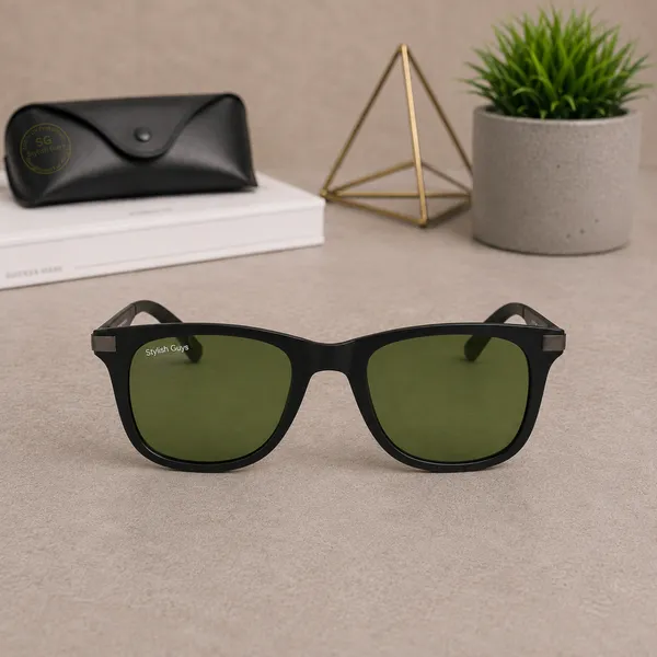Sunglasses_For_Men_With_Green_Glass_Black_Frame_4287_Square_Sunglass_By_Sunglasses_Deal_Green_Black