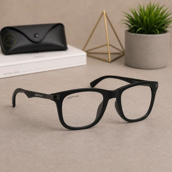 Sunglasses_For_Men_With_Clear_Glass_Black_Frame_4287_Square_Sunglass_By_Sunglasses_Deal_Clear_Black
