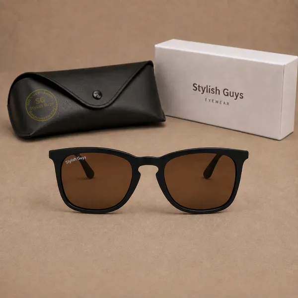 Sunglasses_For_Men_With_Brown_Glass_Black_Frame_4221_Square_Sunglass_By_Sunglasses_Deal_Brown_Black