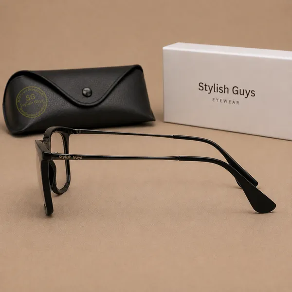 Sunglasses_For_Men_With_Clear_Glass_Black_Frame_4221_Square_Sunglass_By_Sunglasses_Deal_Clear_Black