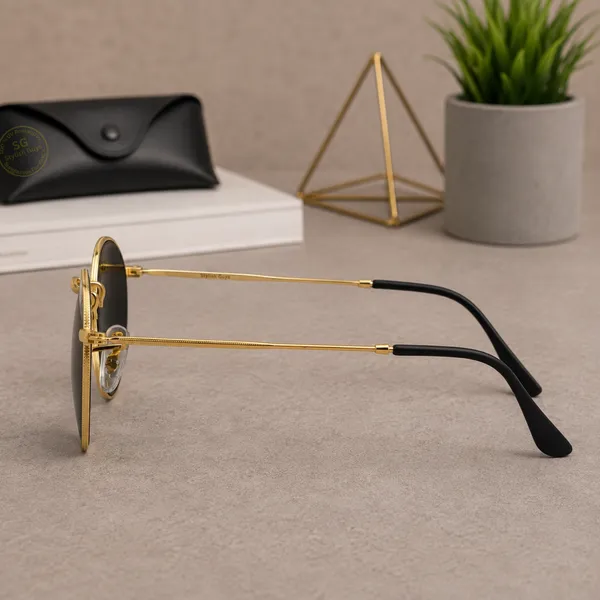 Sunglasses_For_Men_With_Black_Glass_Golden_Frame_3447_Panto_Round_Sunglass_By_Sunglasses_Deal_Black_Golden