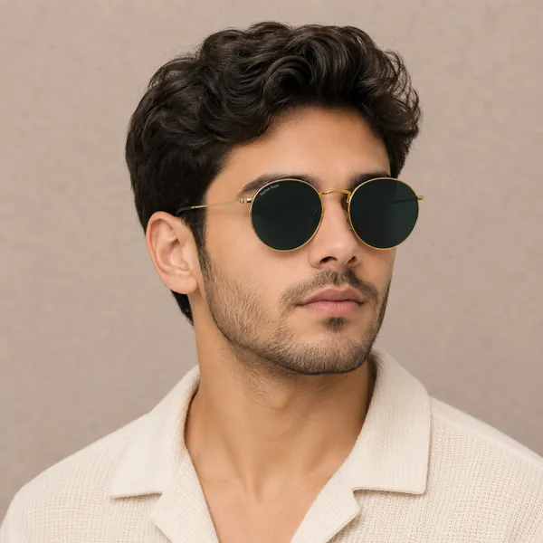 Sunglasses_For_Men_With_Black_Glass_Golden_Frame_3447_Panto_Round_Sunglass_By_Sunglasses_Deal_Black_Golden