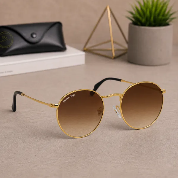 Sunglasses_For_Men_With_Brown_Shade_Glass_Golden_Frame_3447_Panto_Round_Sunglass_By_Sunglasses_Deal_Brown_Shade_Golden