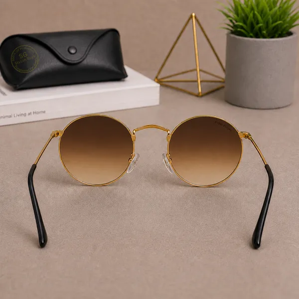 Sunglasses_For_Men_With_Brown_Shade_Glass_Golden_Frame_3447_Panto_Round_Sunglass_By_Sunglasses_Deal_Brown_Shade_Golden