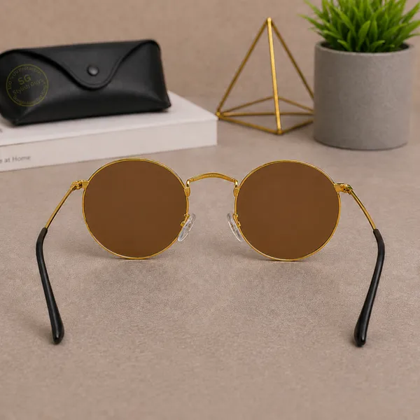 Sunglasses_For_Men_With_Brown_Glass_Golden_Frame_3447_Panto_Round_Sunglass_By_Sunglasses_Deal_Brown_Golden