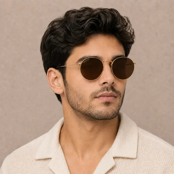 Sunglasses_For_Men_With_Brown_Glass_Golden_Frame_3447_Panto_Round_Sunglass_By_Sunglasses_Deal_Brown_Golden