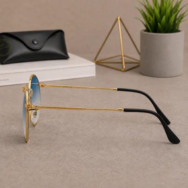 Sunglasses_For_Men_With_Blue_Shade_Glass_Golden_Frame_3447_Panto_Round_Sunglass_By_Sunglasses_Deal_Blue_Shade_Golden