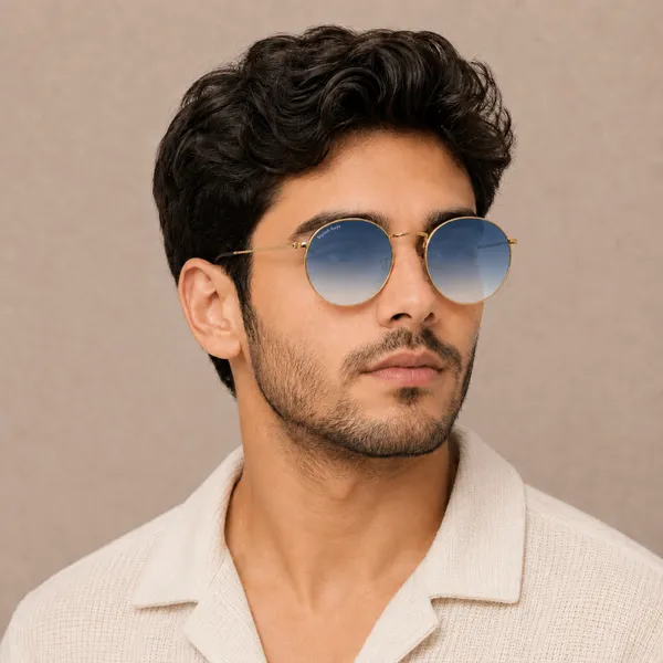 Sunglasses_For_Men_With_Blue_Shade_Glass_Golden_Frame_3447_Panto_Round_Sunglass_By_Sunglasses_Deal_Blue_Shade_Golden