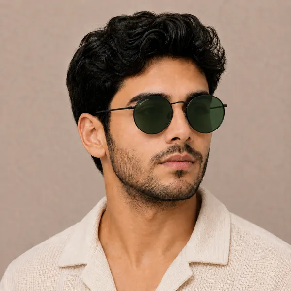 Sunglasses_For_Men_With_Green_Glass_Black_Frame_3447_Panto_Round_Sunglass_By_Sunglasses_Deal_Green_Black