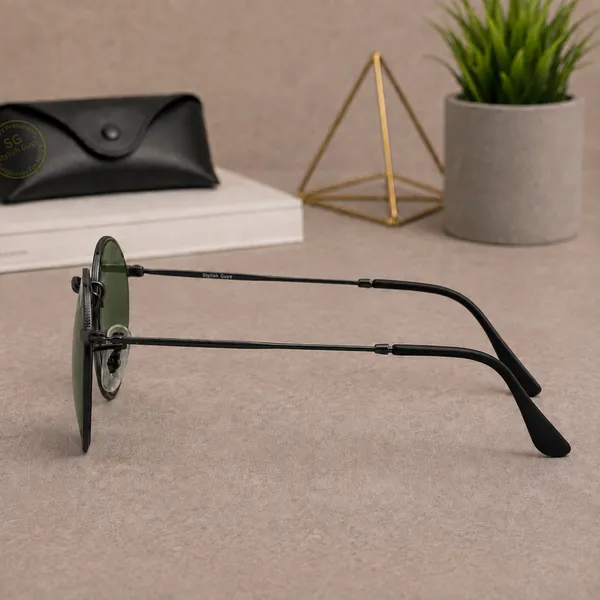 Sunglasses_For_Men_With_Green_Glass_Black_Frame_3447_Panto_Round_Sunglass_By_Sunglasses_Deal_Green_Black