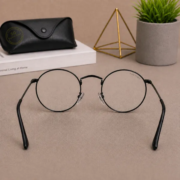 Sunglasses_For_Men_With_Clear_Glass_Black_Frame_3447_Panto_Round_Sunglass_By_Sunglasses_Deal_Clear_Black