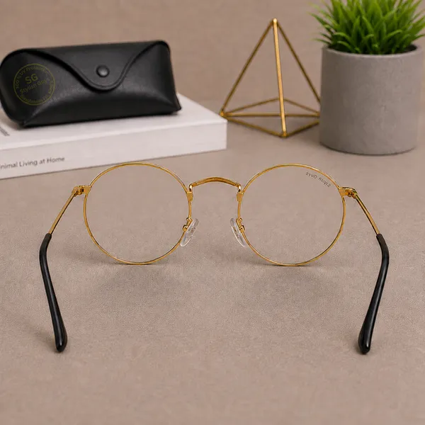 Sunglasses_For_Men_With_Clear_Glass_Golden_Frame_3447_Panto_Round_Sunglass_By_Sunglasses_Deal_Clear_Golden