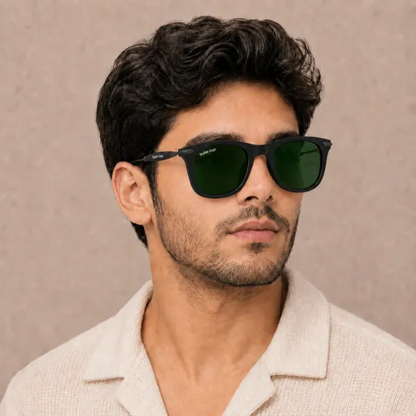 Sunglasses_For_Men_With_Green_Glass_Black_Frame_2148_Square_Sunglass_By_Sunglasses_Deal_Green_Black