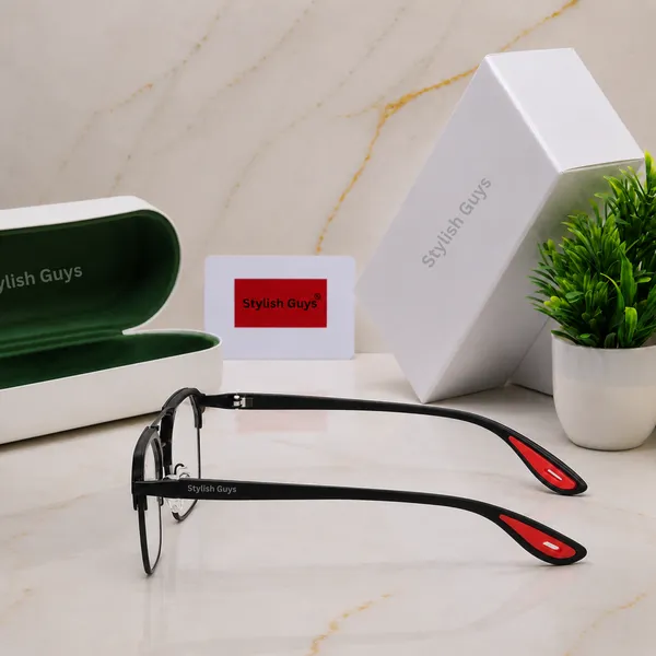 Sunglasses_For_Men_With_Clear_Glass_Black_Frame_04_Square_Polarized_Sunglass_By_Sunglasses_Deal_Clear_Black