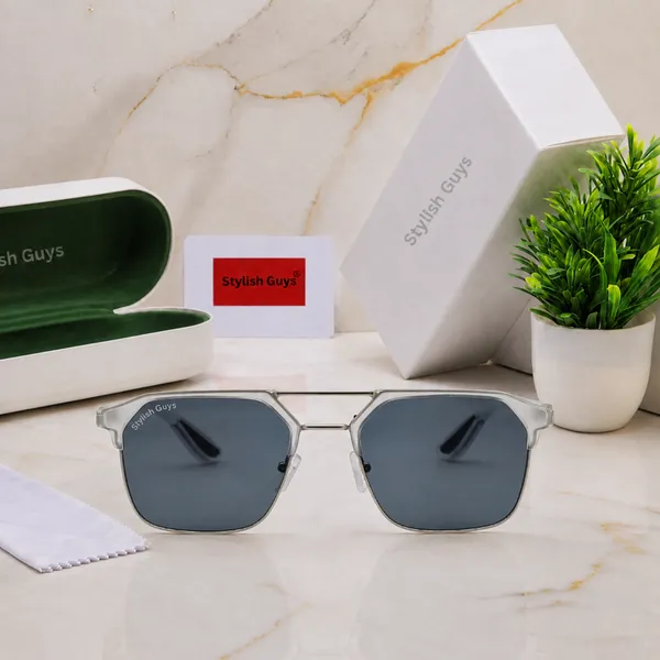 Sunglasses_For_Men_With_Black_Glass_Transparent_Frame_04_Square_Polarized_Sunglass_By_Sunglasses_Deal_Black_Transparent