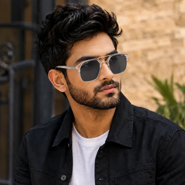 Sunglasses_For_Men_With_Black_Glass_Transparent_Frame_04_Square_Polarized_Sunglass_By_Sunglasses_Deal_Black_Transparent