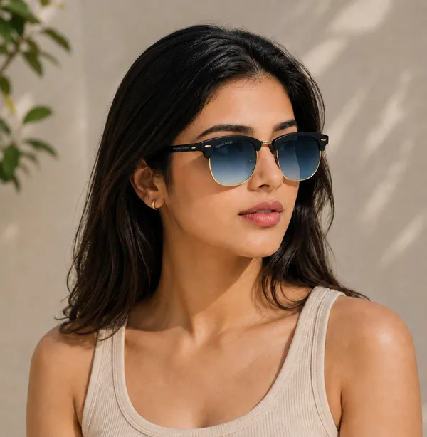 Sunglasses_For_Men_With_Blue_Shade_Glass_Golden_Frame_3016_Club_Master_Sunglass_By_Sunglasses_Deal_Blue_Shade_Golden