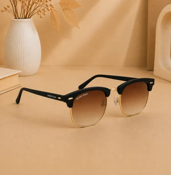 Sunglasses_For_Men_With_Brown_Shade_Glass_Golden_Frame_3016_Club_Master_Sunglass_By_Sunglasses_Deal_Brown_Shade_Golden