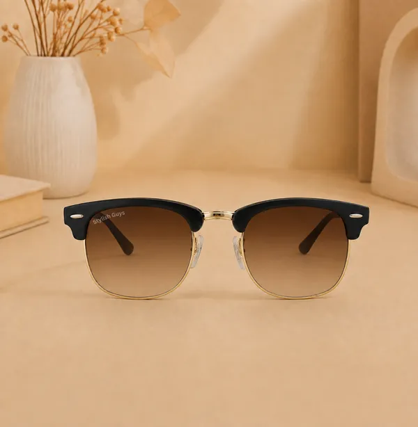 Sunglasses_For_Men_With_Brown_Shade_Glass_Golden_Frame_3016_Club_Master_Sunglass_By_Sunglasses_Deal_Brown_Shade_Golden