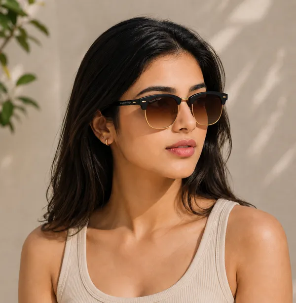 Sunglasses_For_Men_With_Brown_Shade_Glass_Golden_Frame_3016_Club_Master_Sunglass_By_Sunglasses_Deal_Brown_Shade_Golden