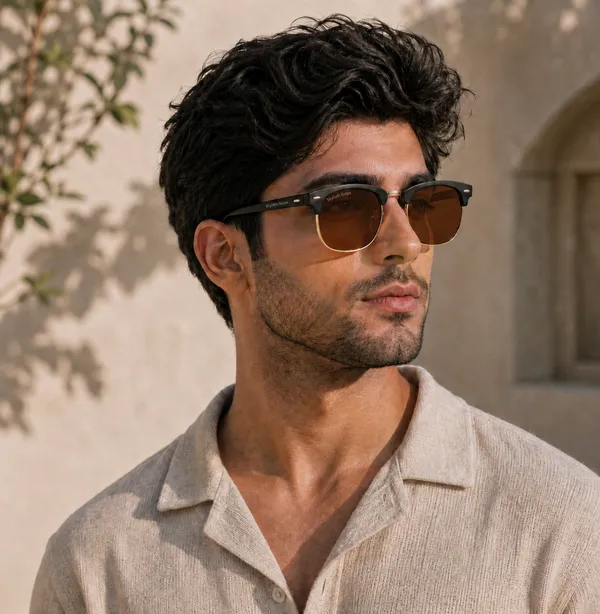Sunglasses_For_Men_With_Brown_Glass_Golden_Frame_3016_Club_Master_Sunglass_By_Sunglasses_Deal_Brown_Golden