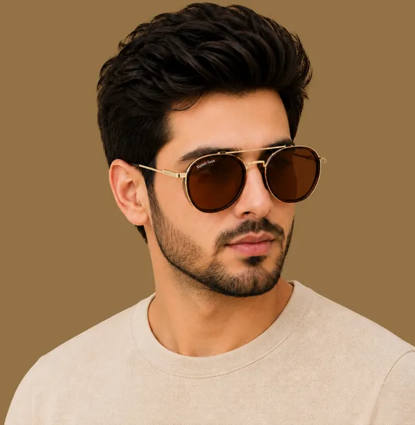 Sunglasses_For_Men_With_Brown_Glass_Golden_Frame_4612_Panto_Round_Sunglass_By_Sunglasses_Deal_Brown_Golden