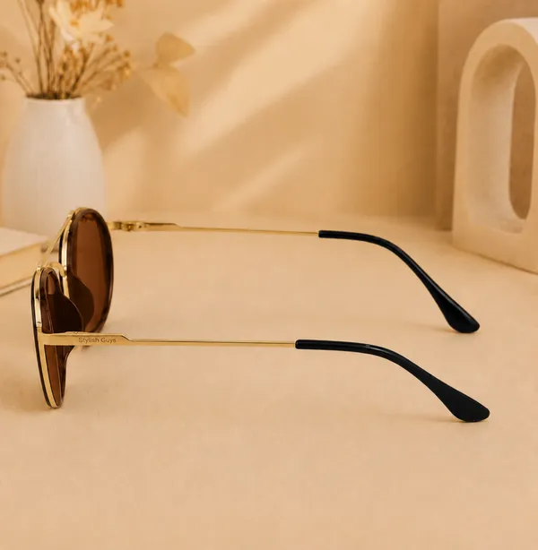 Sunglasses_For_Men_With_Brown_Glass_Golden_Frame_4612_Panto_Round_Sunglass_By_Sunglasses_Deal_Brown_Golden