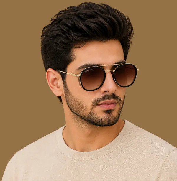 Sunglasses_For_Men_With_Brown_Shade_Glass_Golden_Frame_4612_Panto_Round_Sunglass_By_Sunglasses_Deal_Brown_Shade_Golden