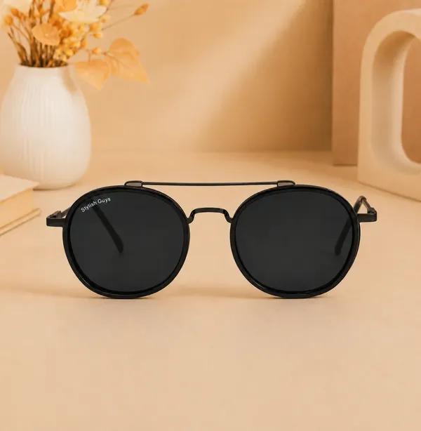 Sunglasses_For_Men_With_Black_Glass_Black_Frame_4612_Panto_Round_Sunglass_By_Sunglasses_Deal_Black_Black