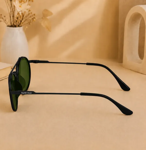 Sunglasses_For_Men_With_Green_Glass_Black_Frame_4612_Panto_Round_Sunglass_By_Sunglasses_Deal_Green_Black