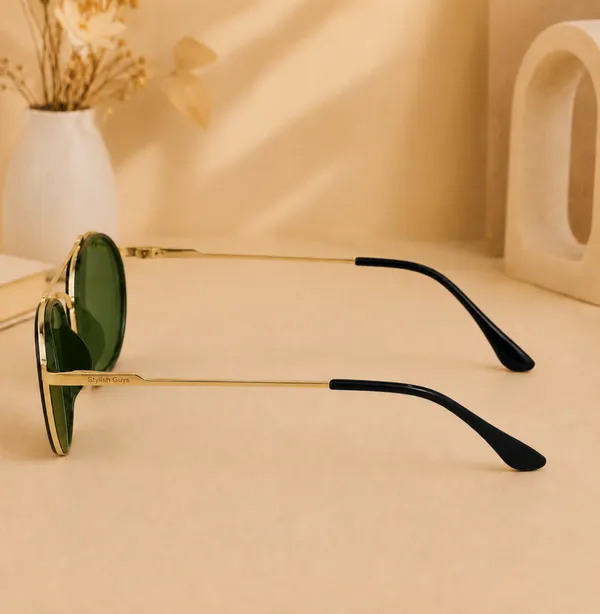 Sunglasses_For_Men_With_Green_Glass_Golden_Frame_4612_Panto_Round_Sunglass_By_Sunglasses_Deal_Green_Golden