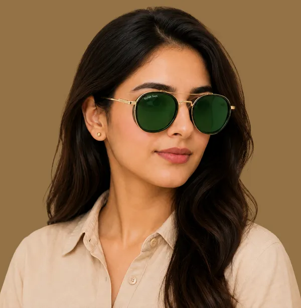 Sunglasses_For_Men_With_Green_Glass_Golden_Frame_4612_Panto_Round_Sunglass_By_Sunglasses_Deal_Green_Golden
