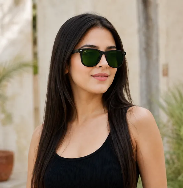 Sunglasses_For_Men_With_Green_Glass_Black_Frame_4195_Square_Sunglass_By_Sunglasses_Deal_Green_Black