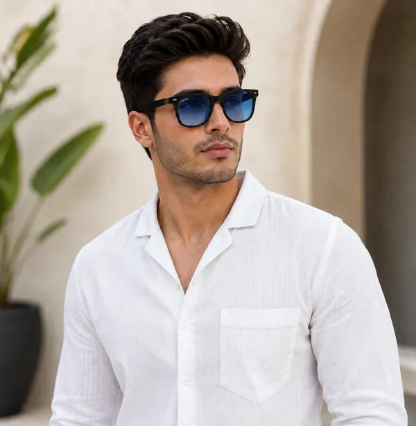 Sunglasses_For_Men_With_Blue_Shade_Glass_Black_Frame_4195_Square_Sunglass_By_Sunglasses_Deal_Blue_Shade_Black