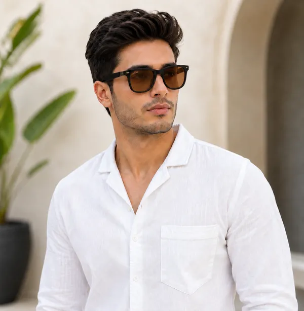 Sunglasses_For_Men_With_Brown_Glass_Black_Frame_4195_Square_Sunglass_By_Sunglasses_Deal_Brown_Black