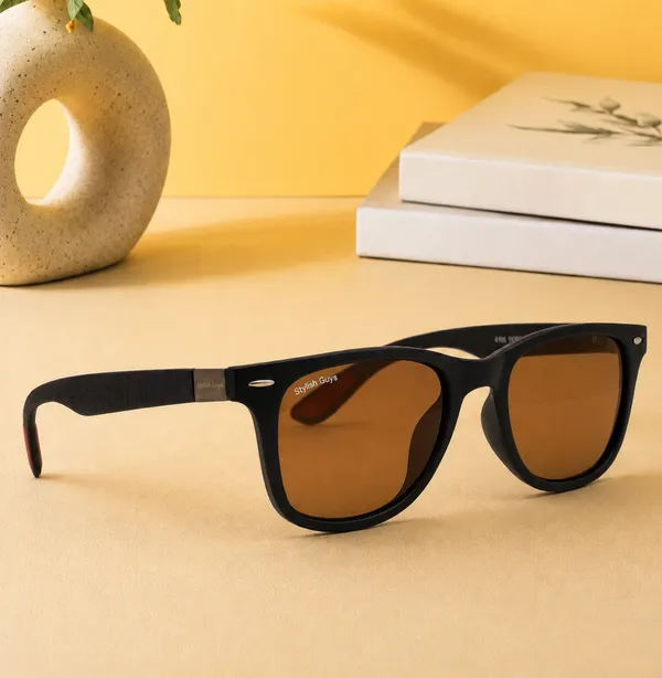 Sunglasses_For_Men_With_Brown_Glass_Black_Frame_4195_Square_Sunglass_By_Sunglasses_Deal_Brown_Black
