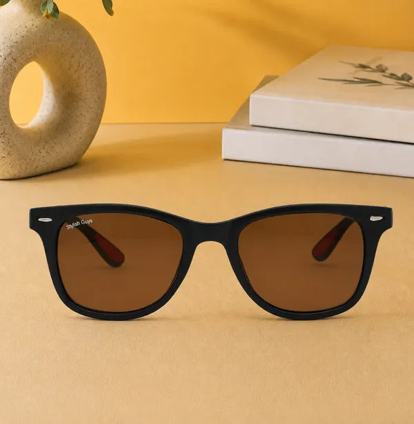 Sunglasses_For_Men_With_Brown_Glass_Black_Frame_4195_Square_Sunglass_By_Sunglasses_Deal_Brown_Black