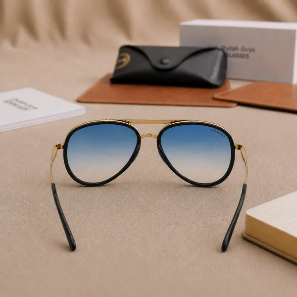 Sunglasses_For_Men_With_Blue_Shade_Glass_Golden_Frame_4414_Aviator_Oval_Sunglass_By_Sunglasses_Deal_Blue_Shade_Golden