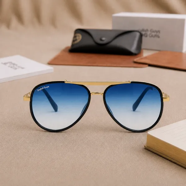 Sunglasses_For_Men_With_Blue_Shade_Glass_Golden_Frame_4414_Aviator_Oval_Sunglass_By_Sunglasses_Deal_Blue_Shade_Golden