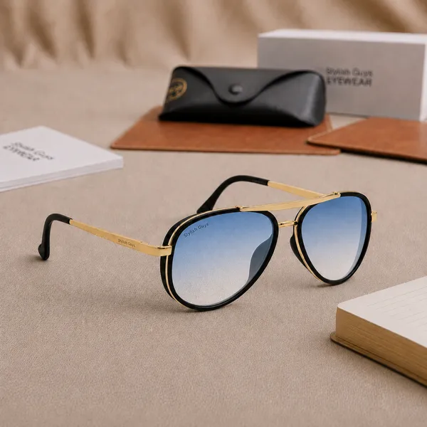 Sunglasses_For_Men_With_Blue_Shade_Glass_Golden_Frame_4414_Aviator_Oval_Sunglass_By_Sunglasses_Deal_Blue_Shade_Golden