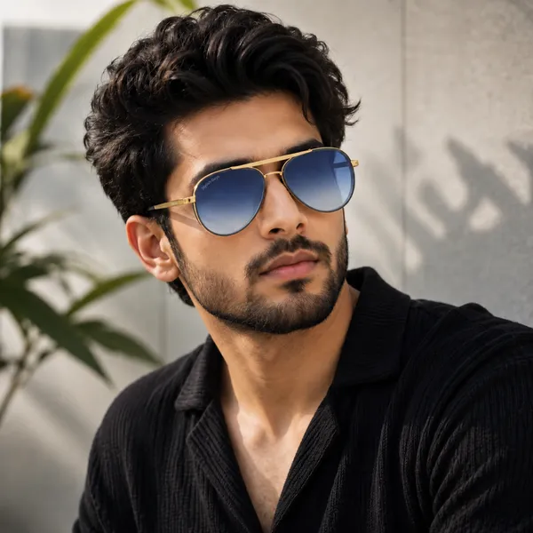 Sunglasses_For_Men_With_Blue_Shade_Glass_Golden_Frame_4414_Aviator_Oval_Sunglass_By_Sunglasses_Deal_Blue_Shade_Golden
