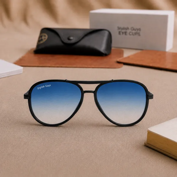 Sunglasses_For_Men_With_Blue_Shade_Glass_Black_Frame_4414_Aviator_Oval_Sunglass_By_Sunglasses_Deal_Blue_Shade_Black
