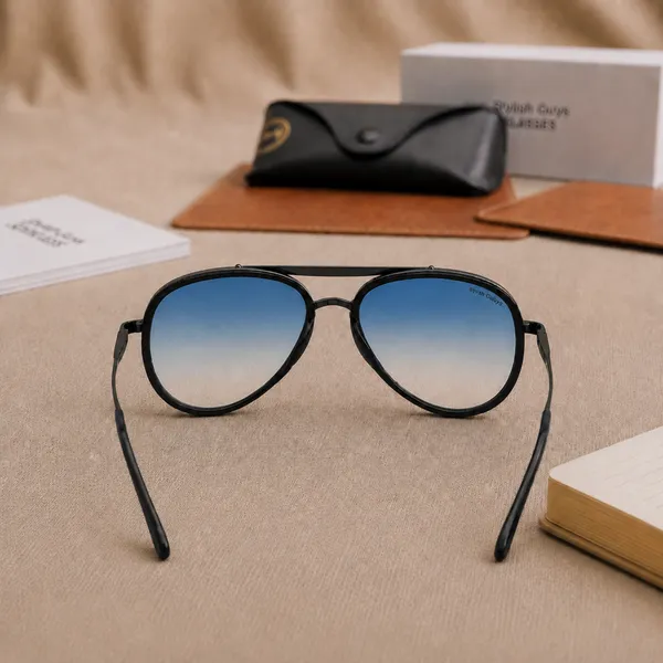 Sunglasses_For_Men_With_Blue_Shade_Glass_Black_Frame_4414_Aviator_Oval_Sunglass_By_Sunglasses_Deal_Blue_Shade_Black