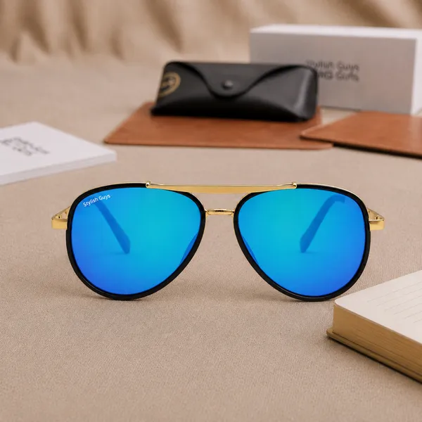 Sunglasses_For_Men_With_Aqua_Blue_Mercury_Glass_Golden_Frame_4414_Aviator_Oval_Sunglass_By_Sunglasses_Deal_Aqua_Blue_Golden