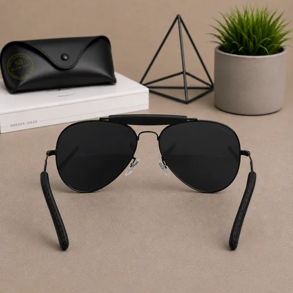 Sunglasses_For_Men_With_Black_Glass_Black_Frame_3422_Aviator_Bridge_Sunglass_By_Sunglasses_Deal_Black_Black