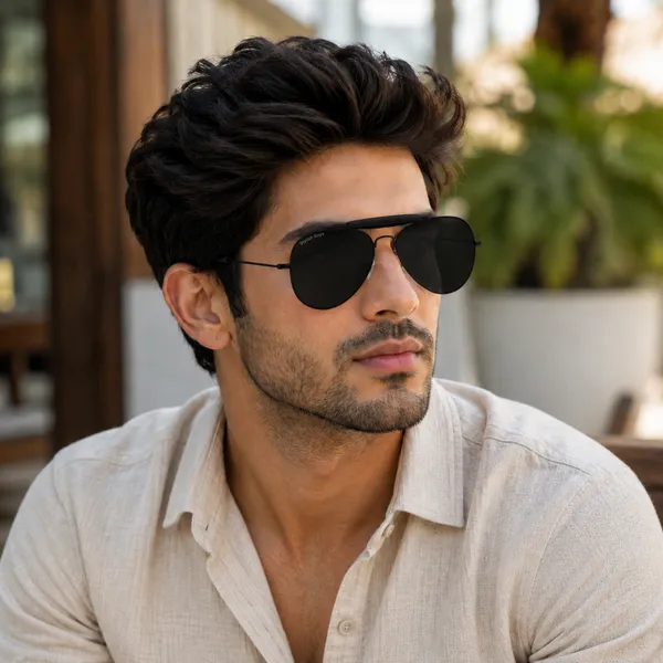 Sunglasses_For_Men_With_Black_Glass_Black_Frame_3422_Aviator_Bridge_Sunglass_By_Sunglasses_Deal_Black_Black