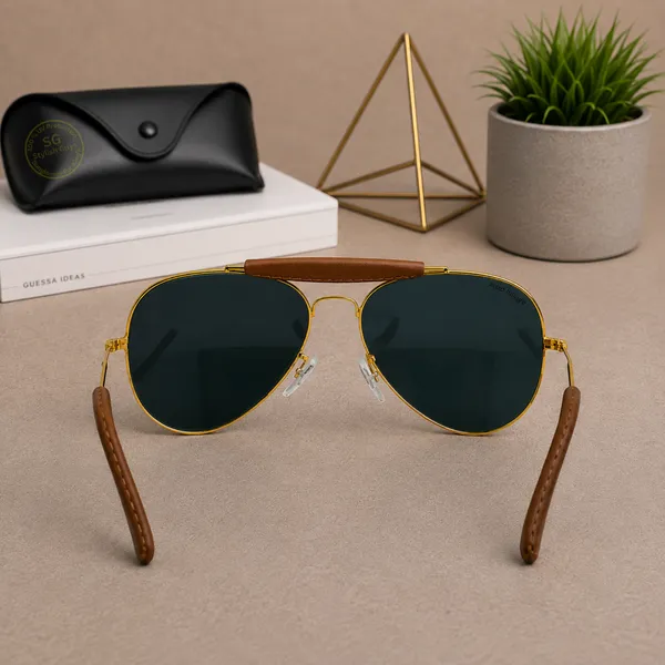 Sunglasses_For_Men_With_Black_Glass_Golden_Frame_3422_Aviator_Bridge_Sunglass_By_Sunglasses_Deal_Black_Golden