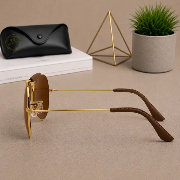 Sunglasses_For_Men_With_Brown_Glass_Golden_Frame_3422_Aviator_Bridge_Sunglass_By_Sunglasses_Deal_Brown_Golden